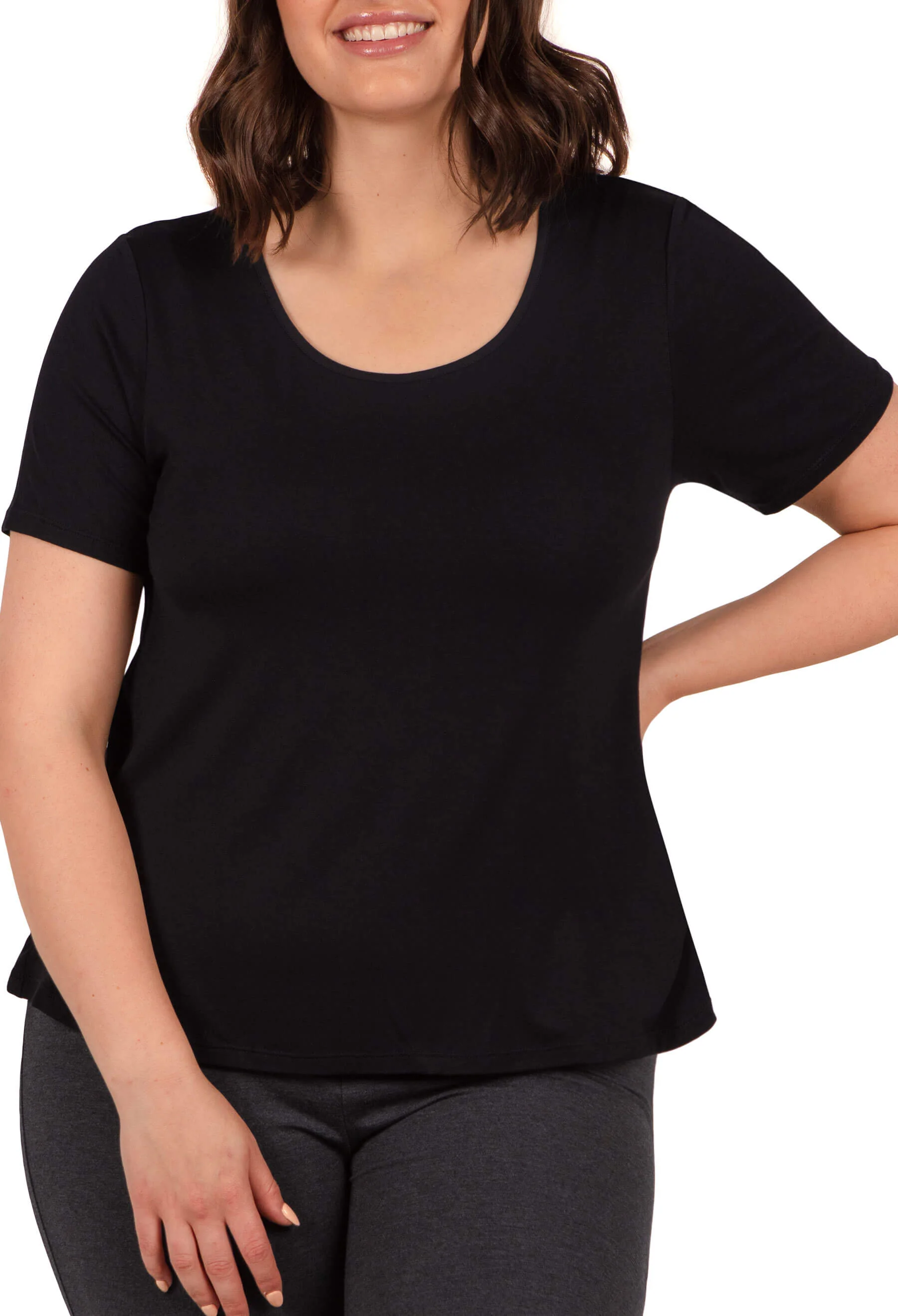 Bamboo Loose Fit Tummy-Flattering Tee - Image 4