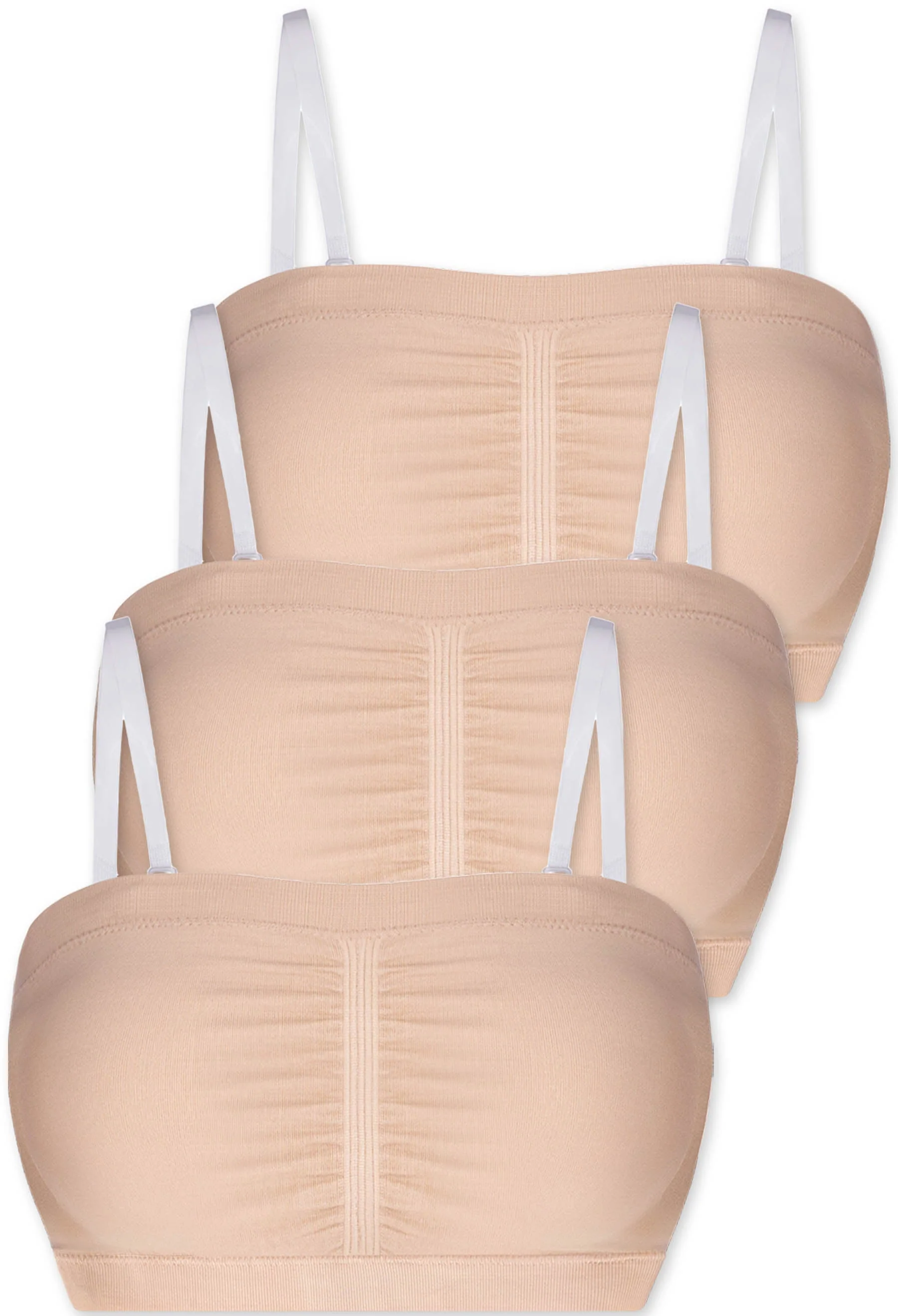 Cotton-Rich Padded Strapless Bra - 3 Pack - Image 19