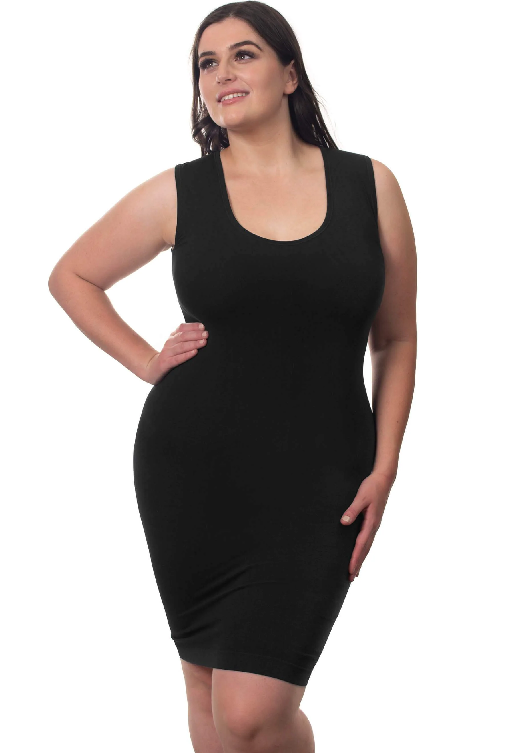 Curvy Bamboo Tank Dress - Image 5