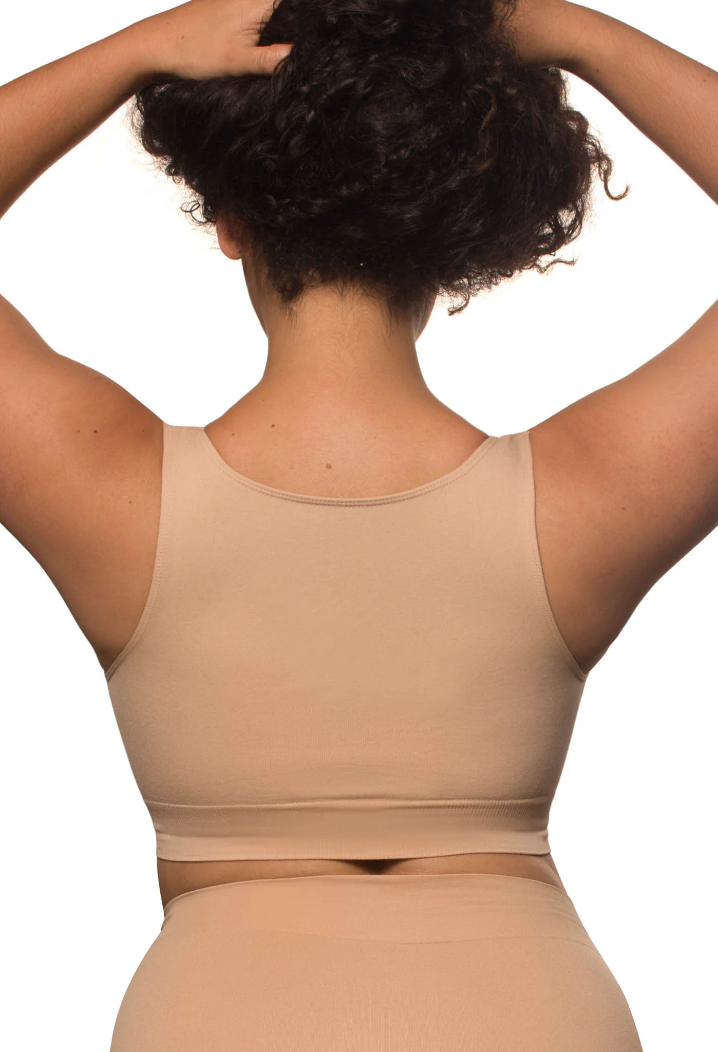 Double Lined Wire Free High Back Crop Bra - 3 Pack - Image 4