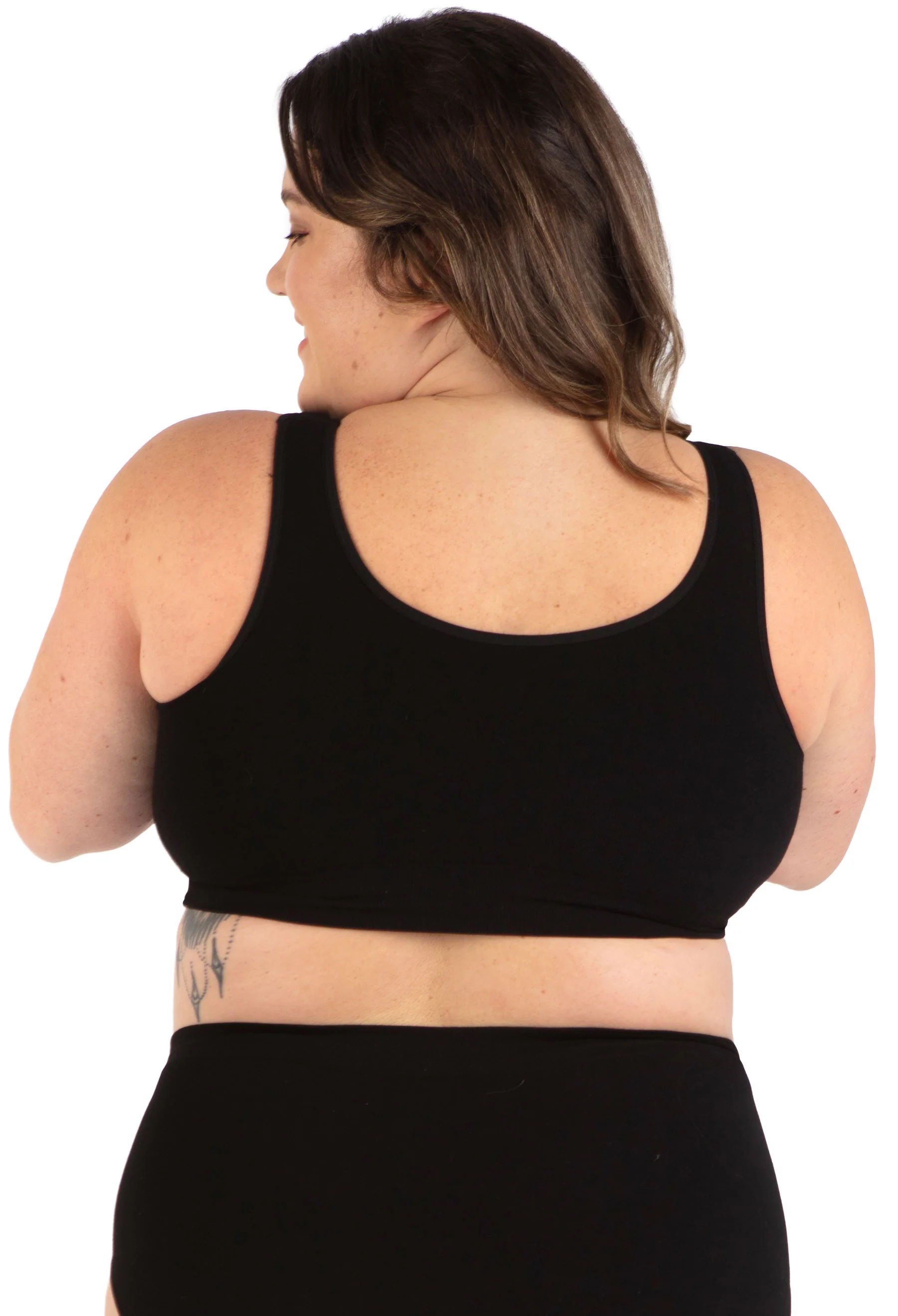 Full Bust Bamboo Padded Front Closure Wire Free Bra - Image 15