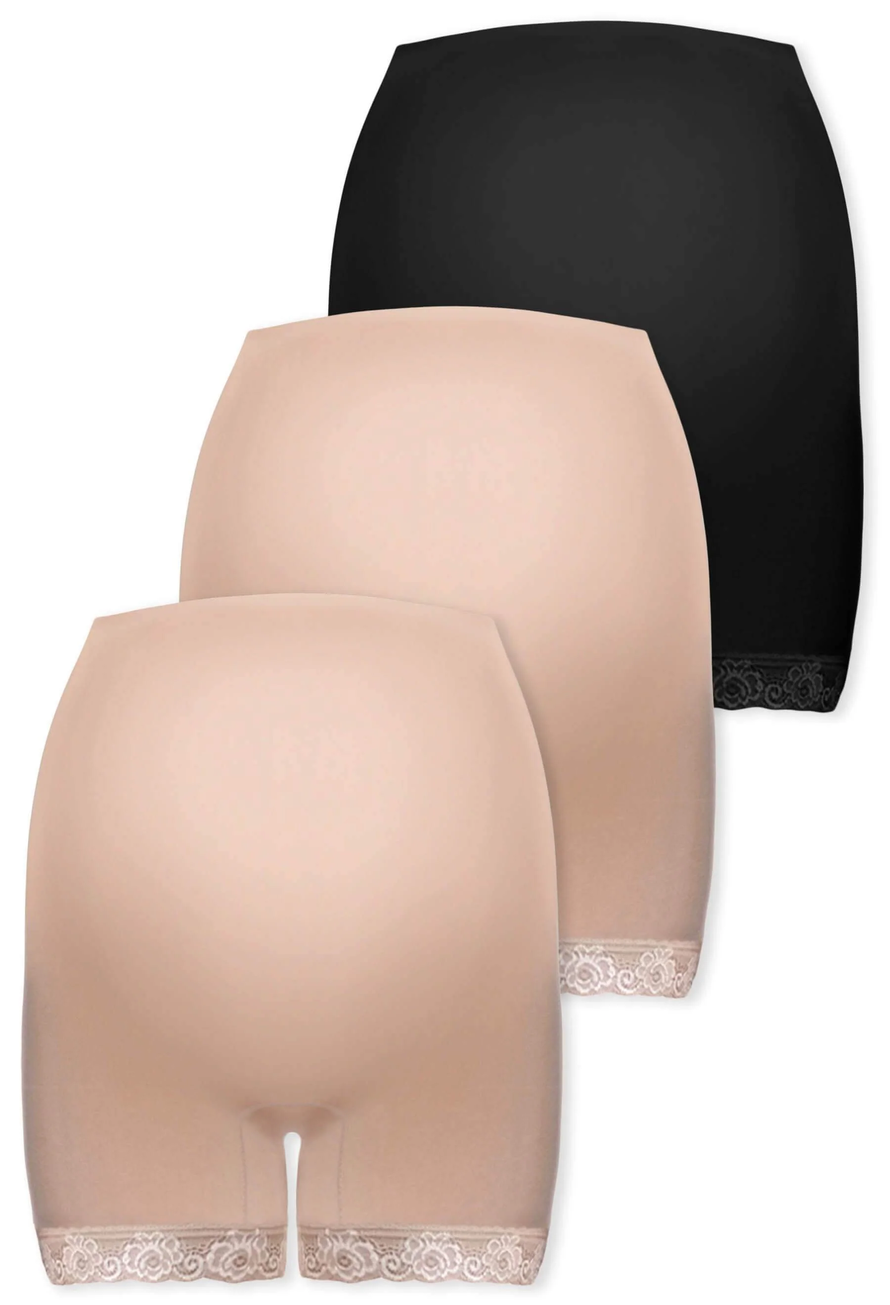 Maternity Anti Chafing High Rise Petite Cotton Rich Shorts - 3 Pack - Image 13