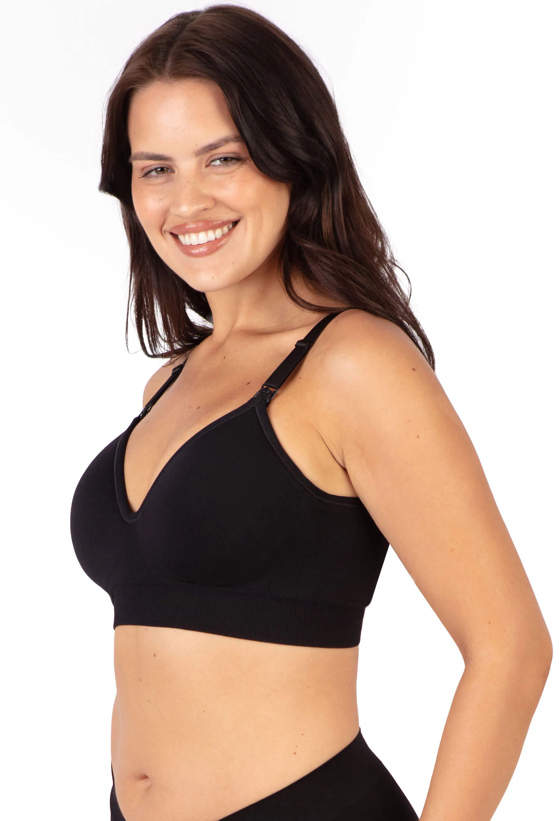Plunge Nursing Comfort Bra – Wireless with Fixed Moulded Cups - 3 Pack - Image 12