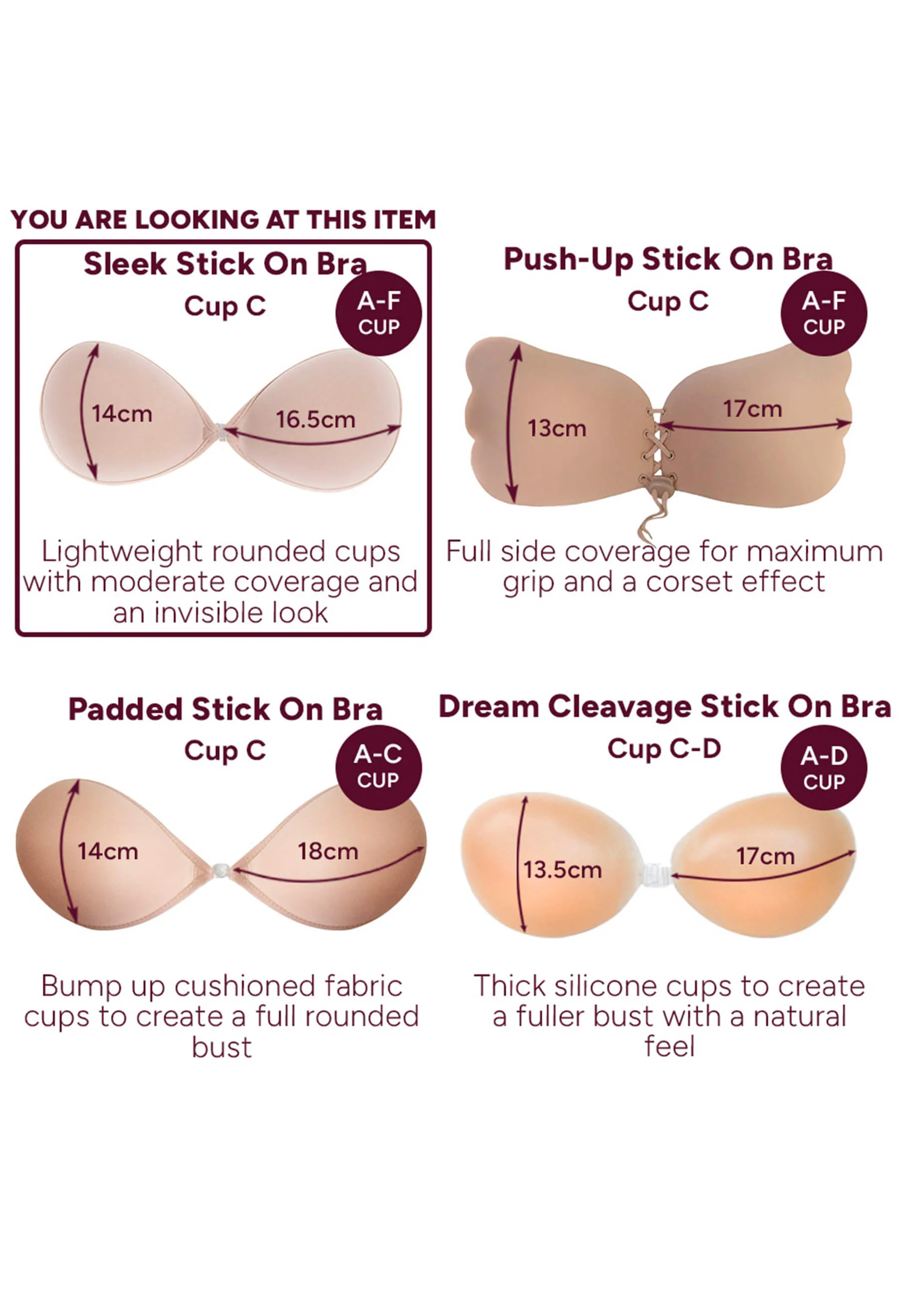 Sleek Stick On Bra Set - Image 19